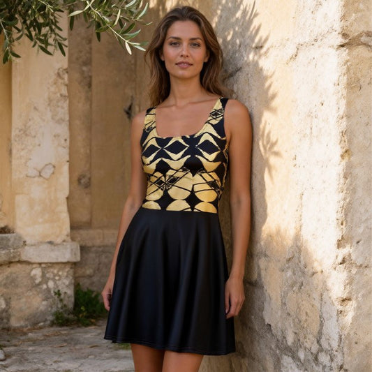 Bamboo Pineapple Swing Dress