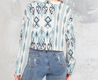 Bohemian Blues Cropped Top
