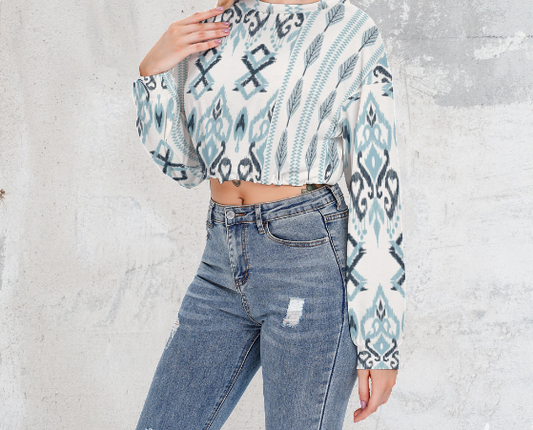 Bohemian Blues Cropped Top