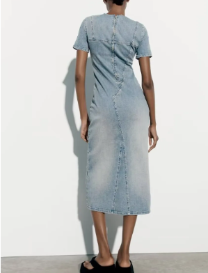 Coastal Line Denim Dress