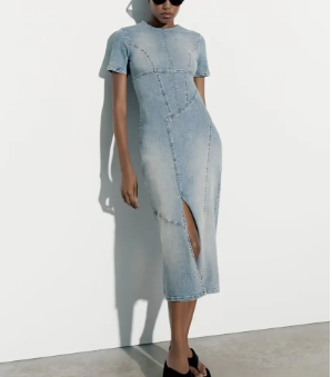 Coastal Line Denim Dress