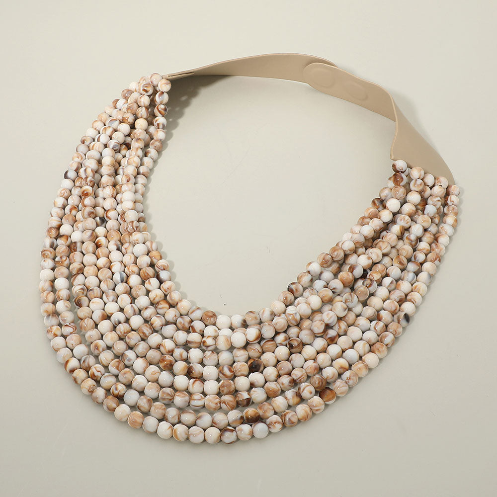 Marble Allure White Sand Necklace