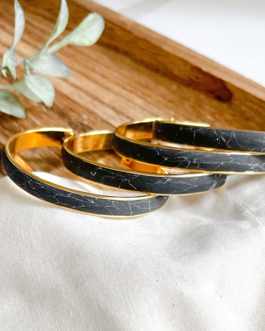 Marble Allure Clay Bangle Stack