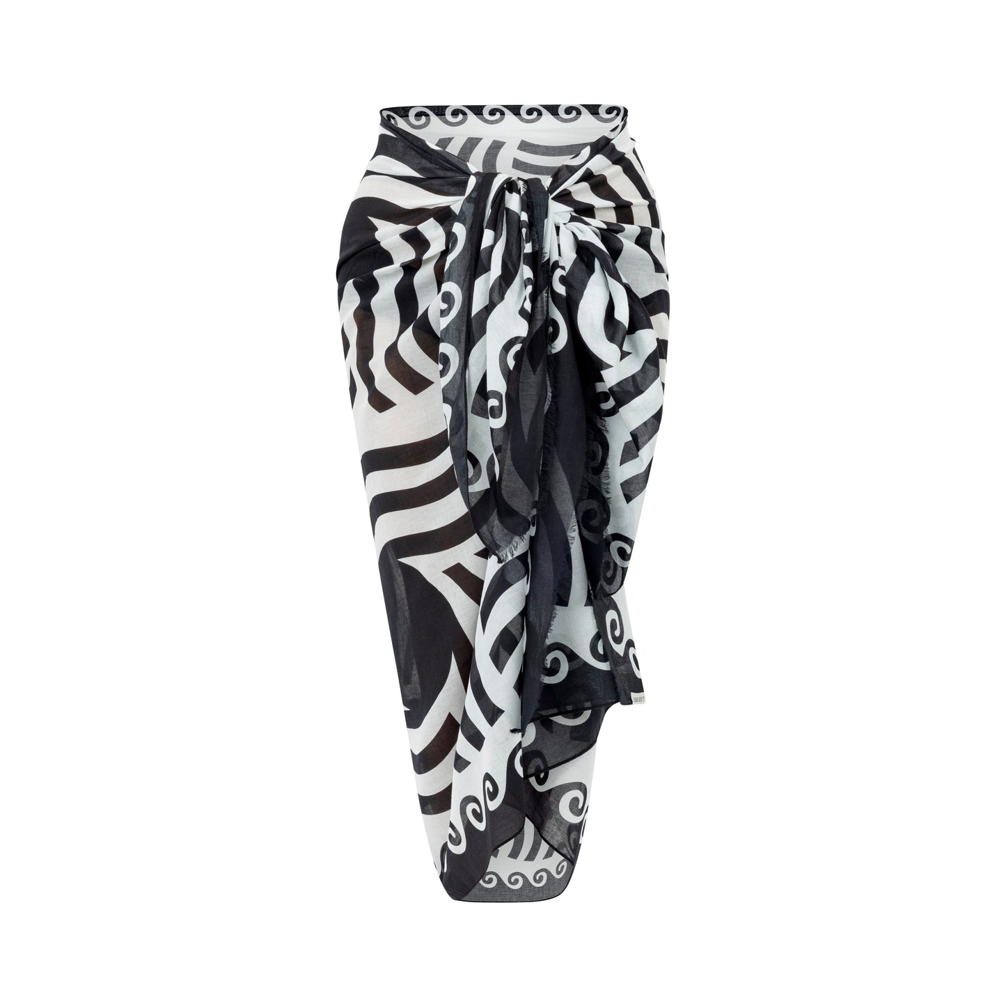 Tropical Black Flower Sheer Cover Up