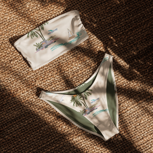 Tropical Horizons Bandeau Bikini