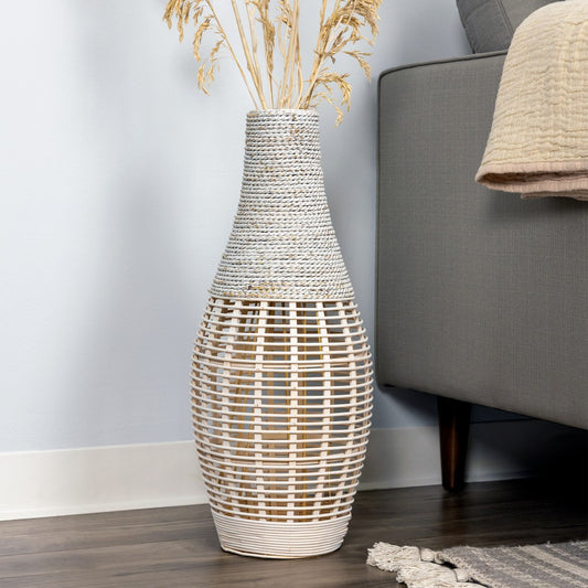 Bamboo Frosted Woven Vase