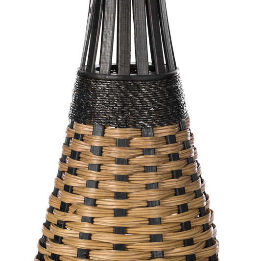 Bamboo & Black Woven Vase