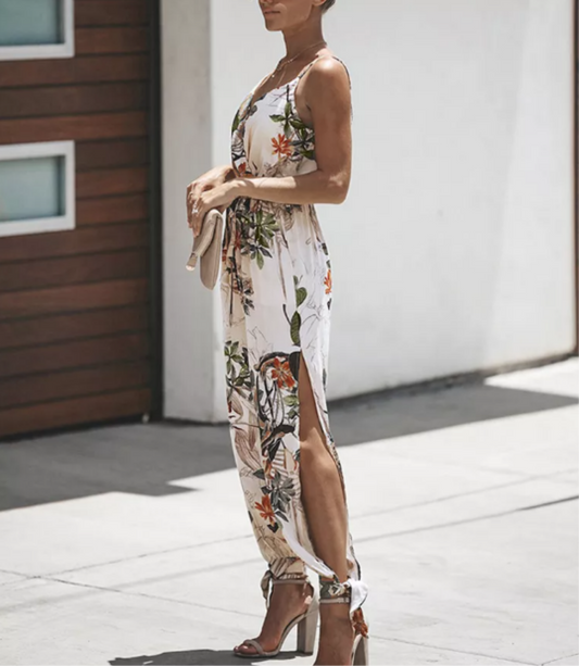 Tropical Forest Tie Romper