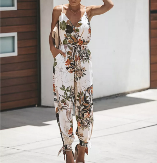 Tropical Forest Tie Romper