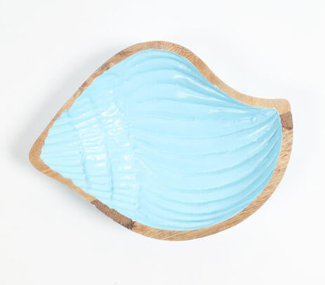 Coastal Aqua Mango Wood Serving Platter