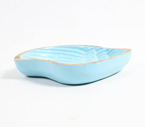 Coastal Aqua Mango Wood Serving Platter
