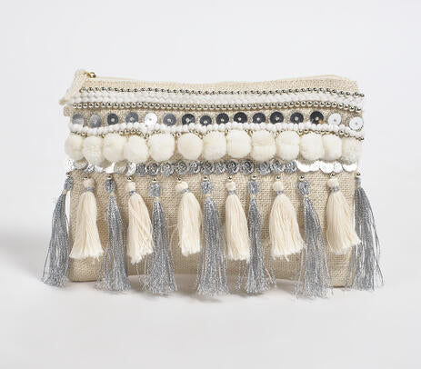 Bohemian Sand Tassel Pouch
