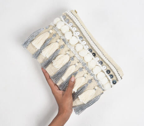 Bohemian Sand Tassel Pouch