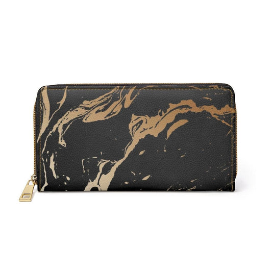 Marble Style Black and Gold Wallet