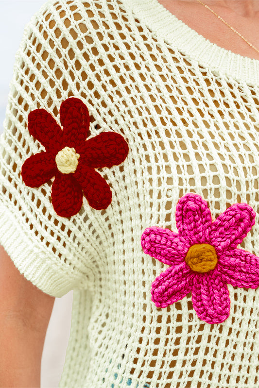 Tropical Crochet Garden Sweater