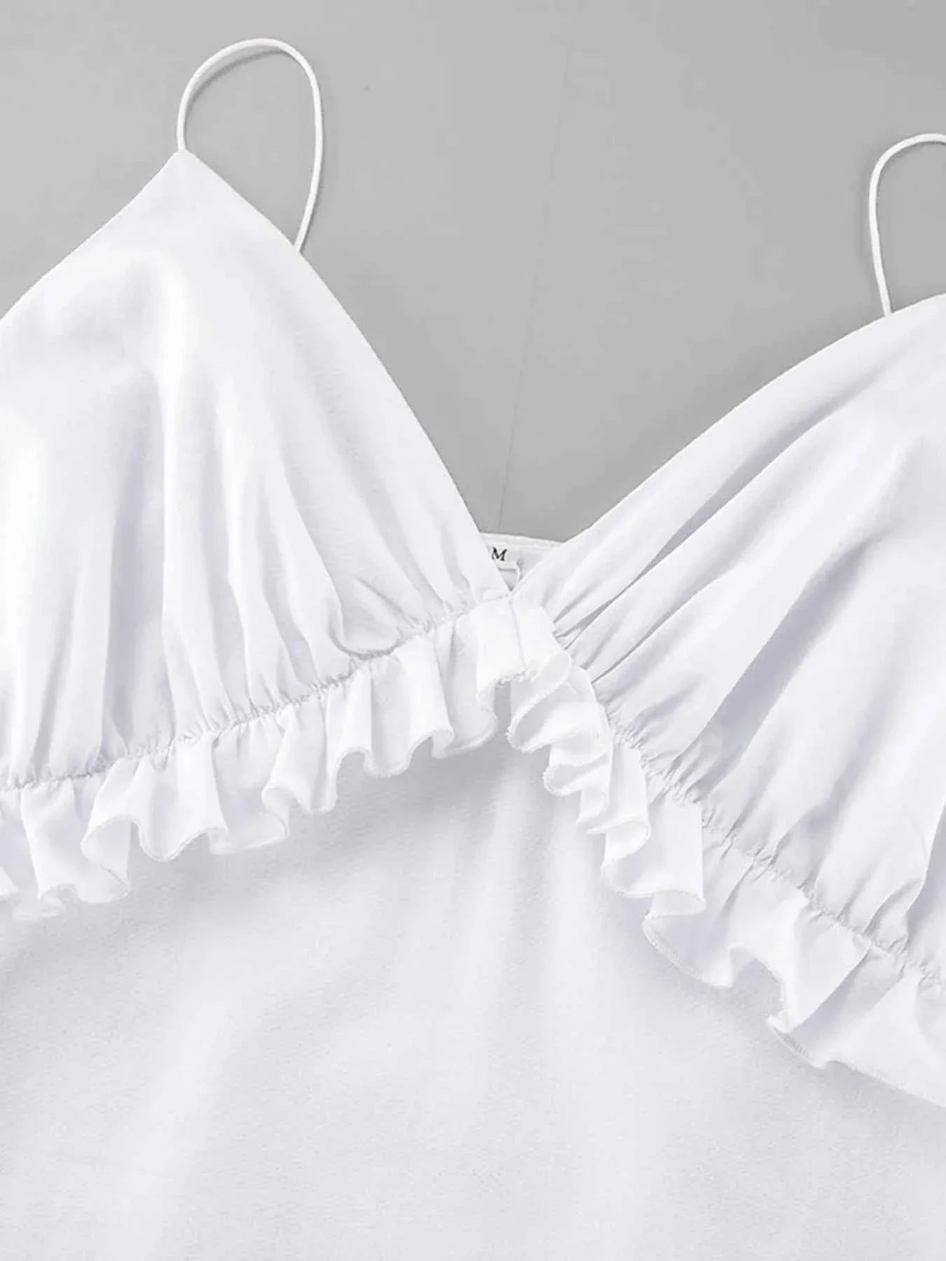 Coastal Clouds Ruffle Strappy Dress