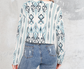 Bohemian Blues Cropped Top