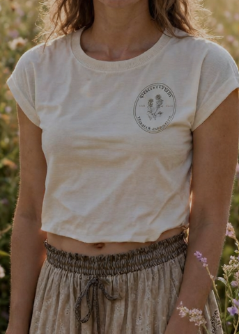Bohemian Collection Stamped Crop Tee