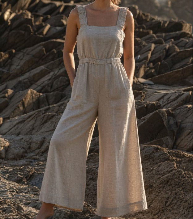 Bohemian Sand Pebble Midi Romper