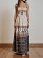 Bohemian Sea Jewel Strapless Dress