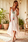 Bohemian Tassel Aquamarine Halter Dress