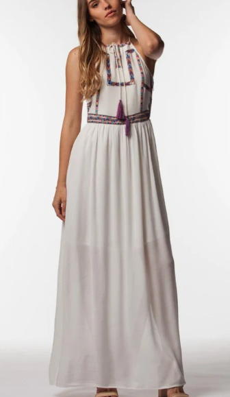 Bohemian Tassel Halter Dress