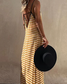 Bohemian Gold V-Back Maxi Dress