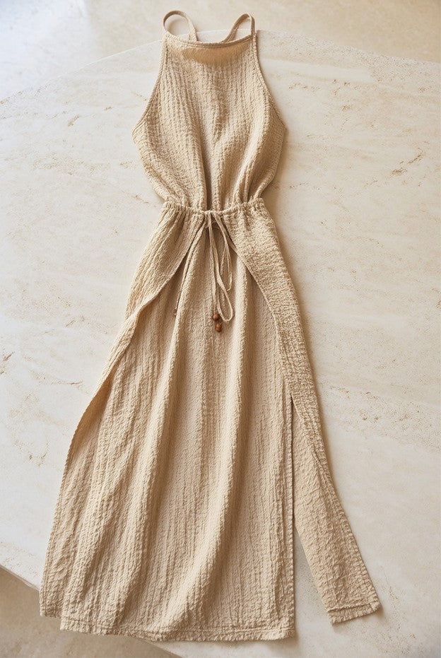 Coastal Sand Tied Dress