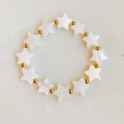 Coastal Shell Star Stretch Bracelet