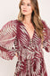 Bohemian Wine Leaf Maxi Dress