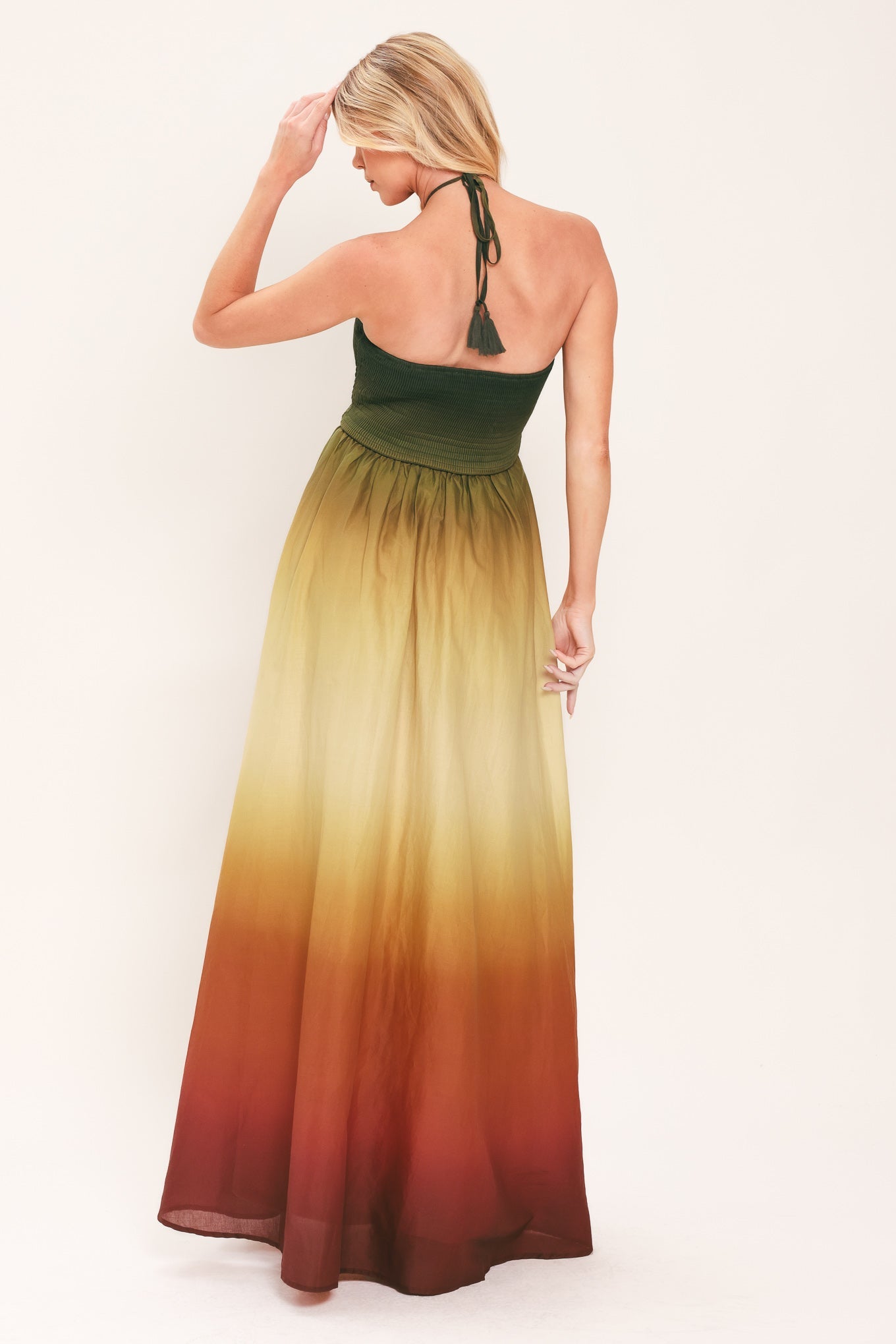 Bohemian Sunray Halter Dress