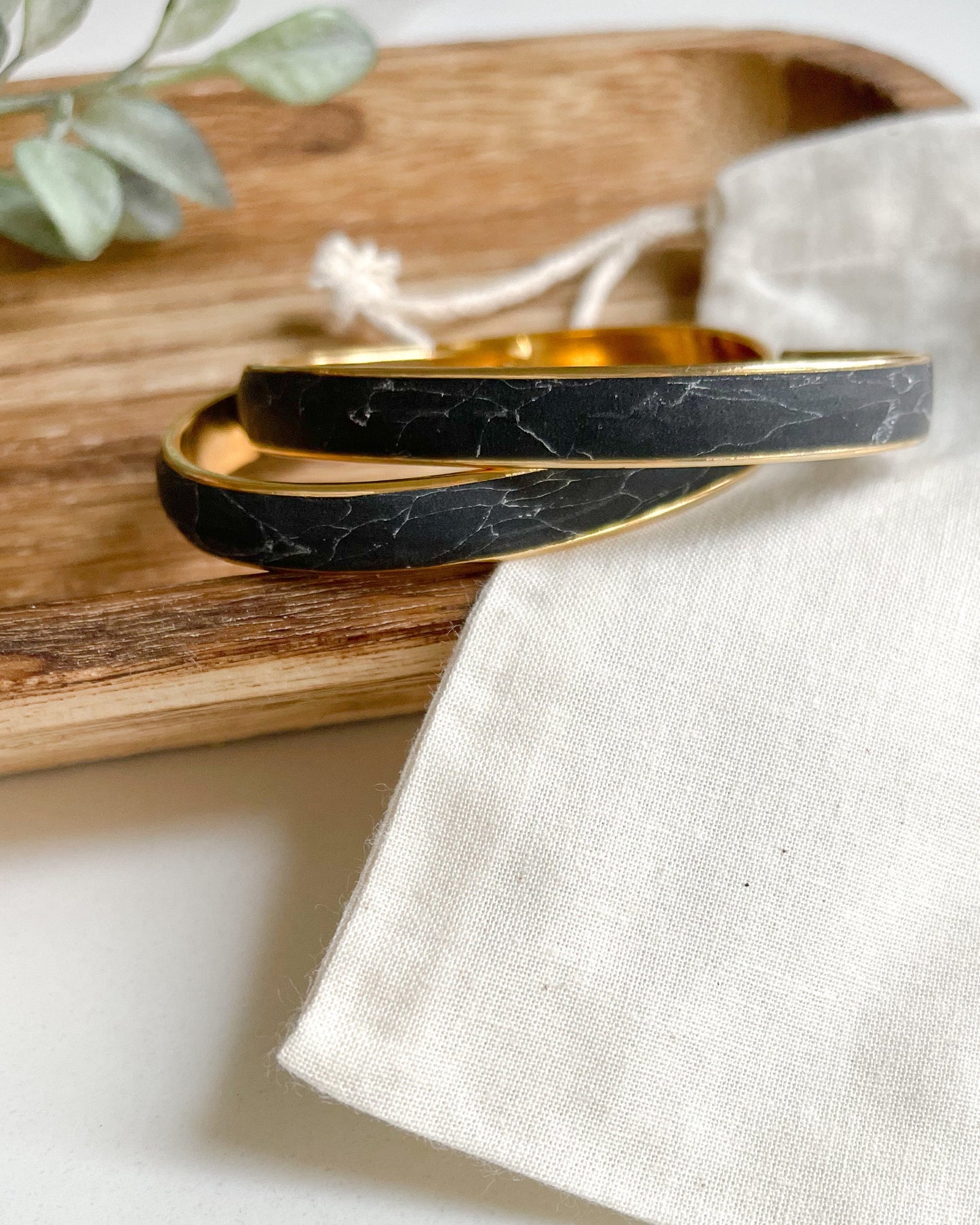 Marble Allure Clay Bangle Stack