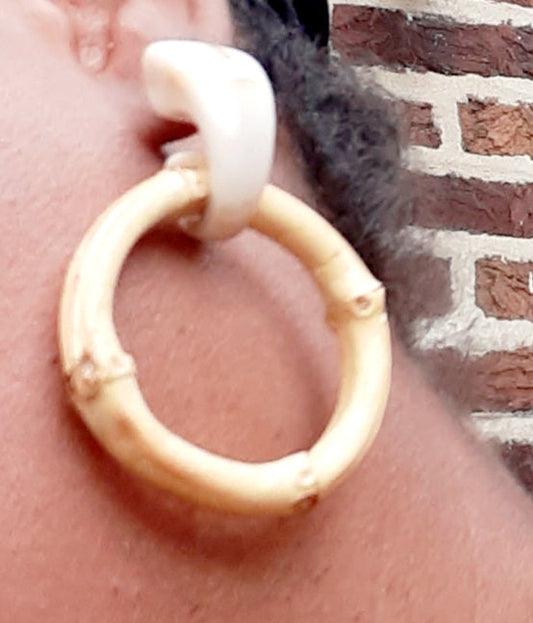 Bamboo Allure Hoop Earrings