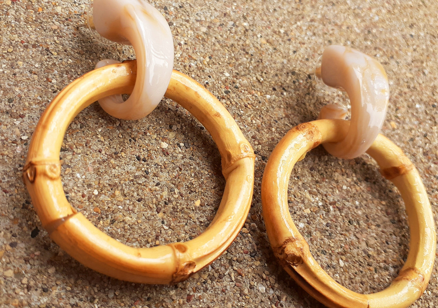 Bamboo Allure Hoop Earrings