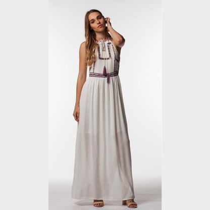 Bohemian Tassel Halter Dress