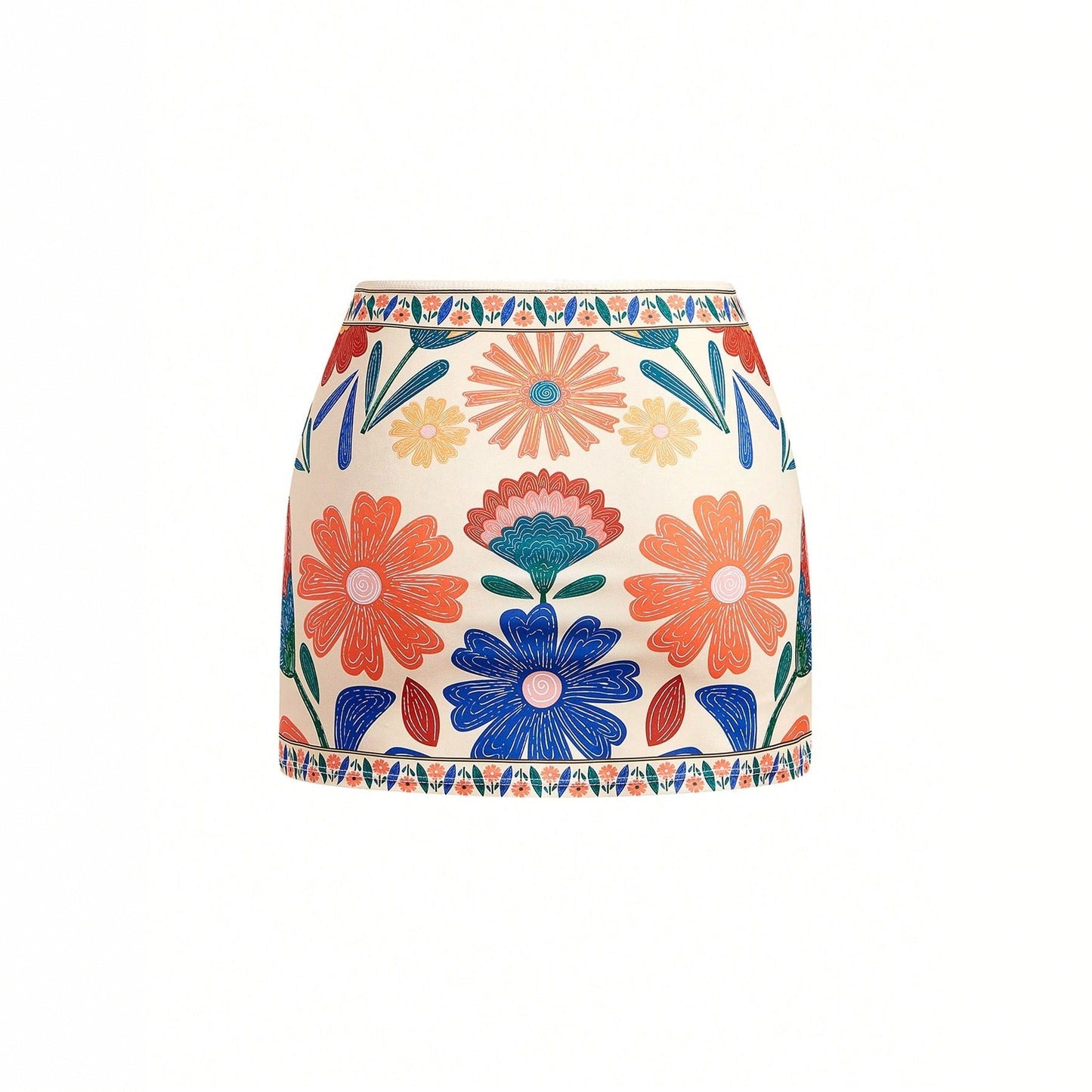 Bohemian Bloom One-Piece Suit & Skirt