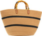 Bamboo Handle Cotton Woven Tote