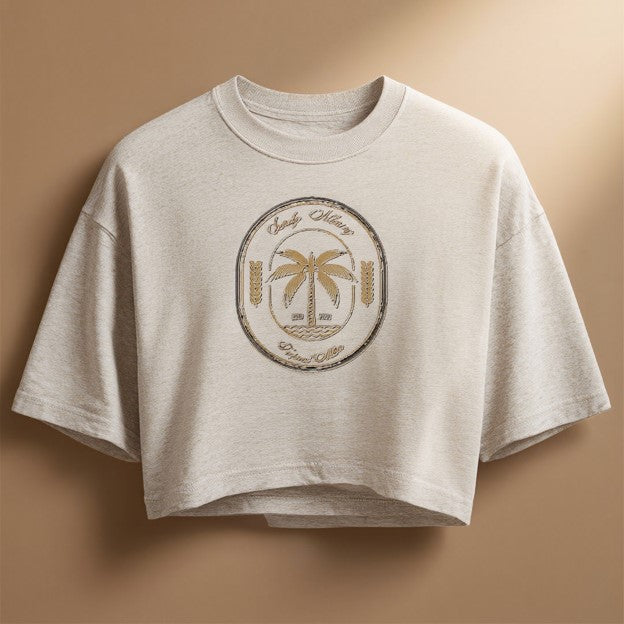 Tropical Palm Classic Cropped Tee