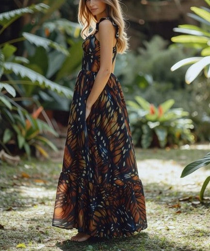 Tropical Allure Butterfly Sundress