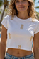 Tropical Pineapple Spade Cropped Tee