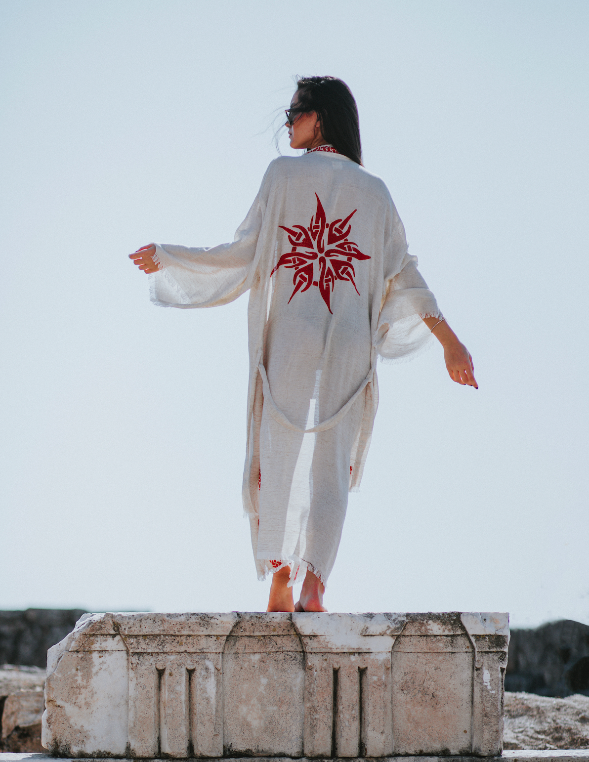 Bohemian Fire Clay Linen Cover Up