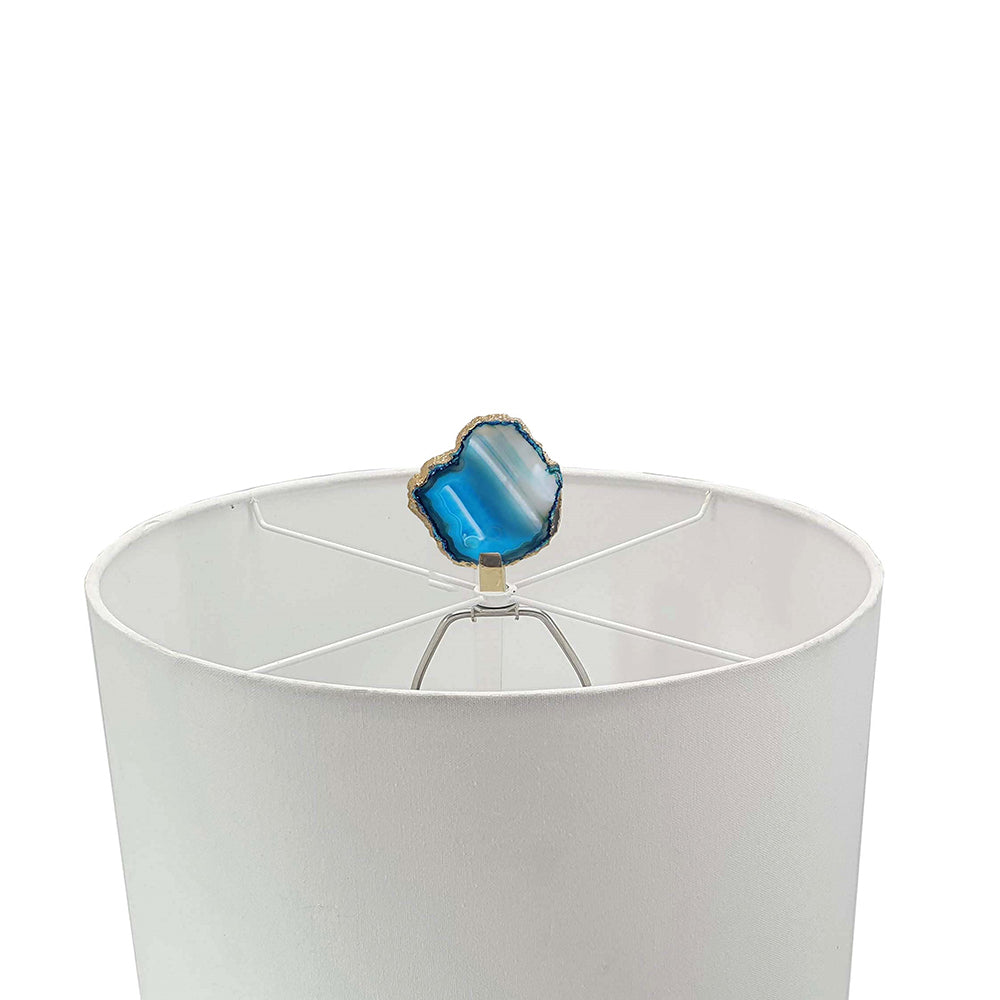 Coastal Allure Blue Stone Marble Lamp