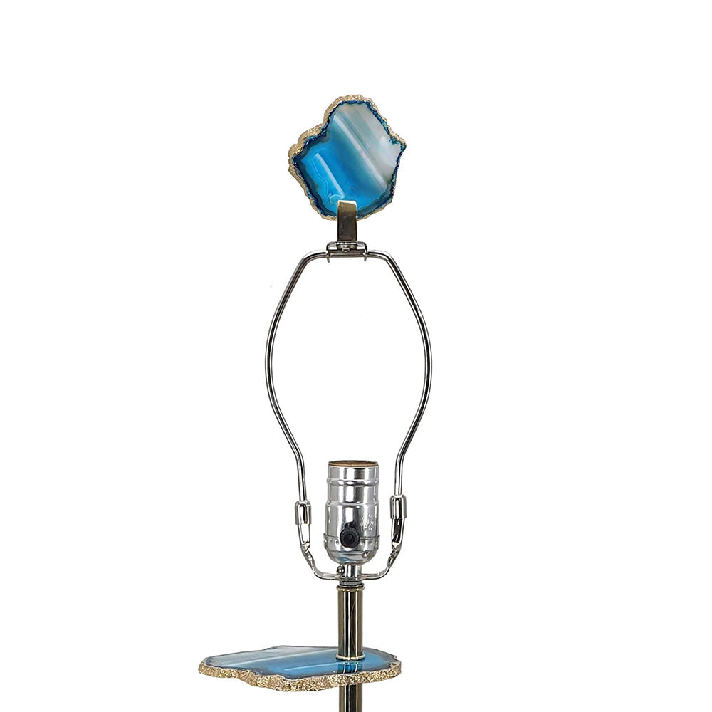 Coastal Allure Blue Stone Marble Lamp