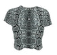 Tropical Snakeskin Allure Jersey Cropped Tee