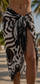 Tropical Black Flower Sheer Cover Up