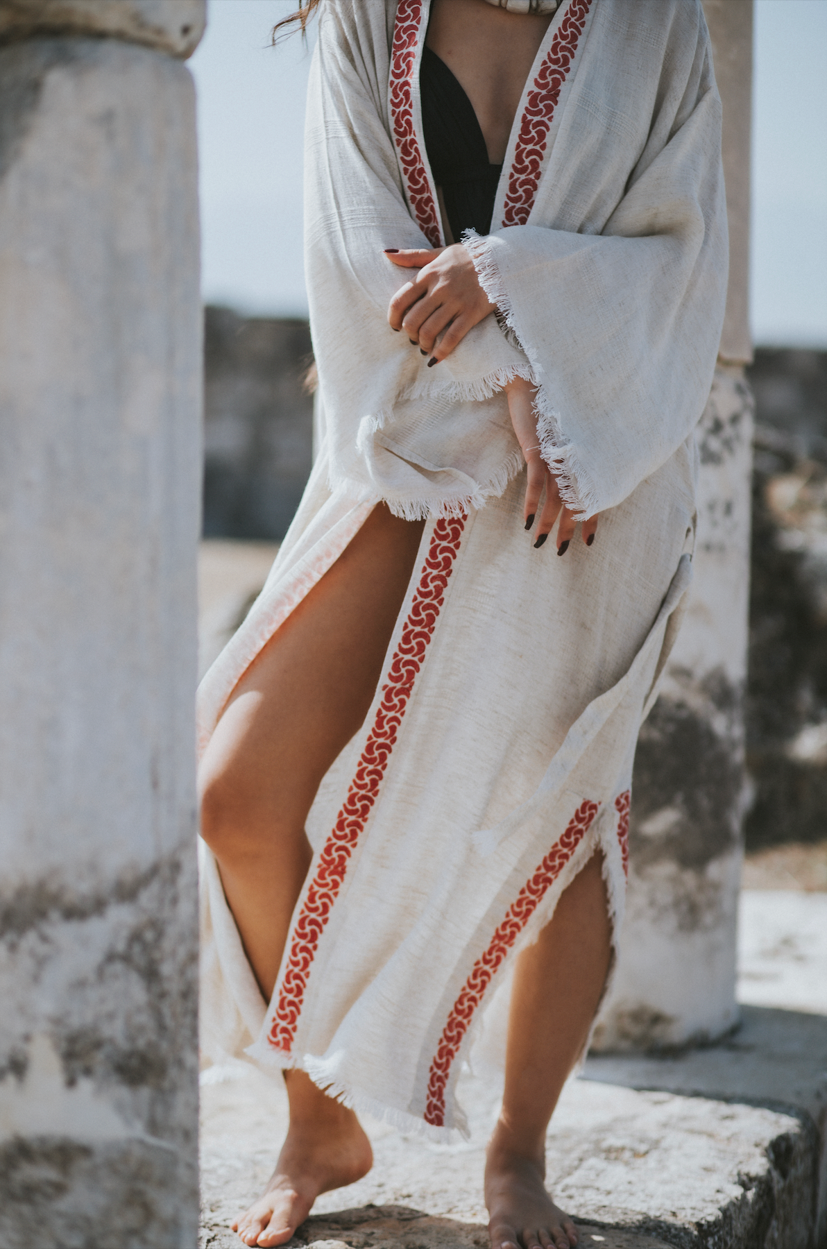 Bohemian Fire Clay Linen Cover Up