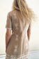 Bohemian Sand Flower Linen Dress