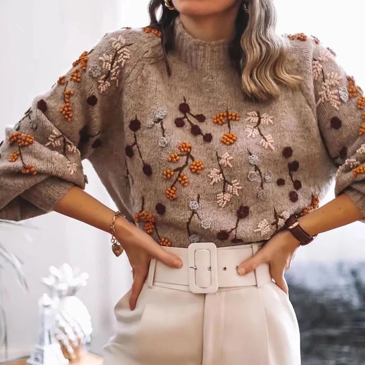 Tropical Flower Vine Sweater