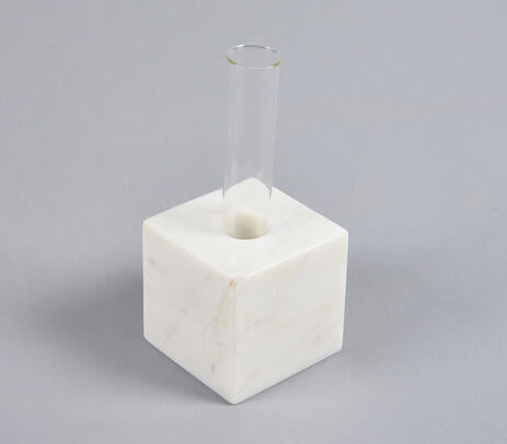 Marble Cream Glass Planter