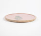 Tropical Coral Leaf Wooden Plate